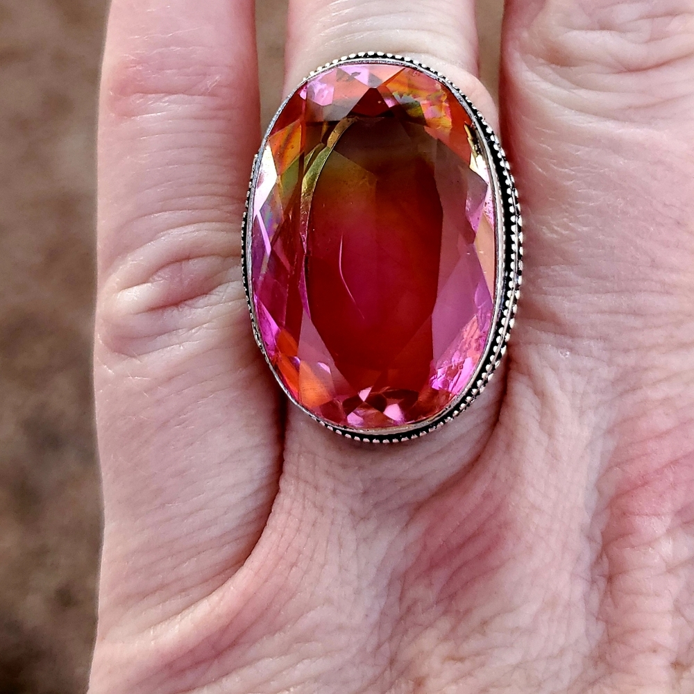 New Ametrine 925 Silver Statement Ring - Picture 7 of 8